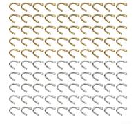 Marchfunny - Anelli in ottone per esche girevoli, 50 pezzi, design a forma di U per un'azione liscia e prestazioni affidabili nella pesca (oro, 5 mm)