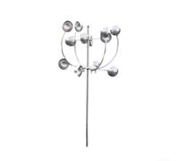 Marchfunny Girandola a vento da giardino, in metallo, girevole, decorazione per esterni, decorazione per prato, resistente alle intemperie, in ferro, decorazione per cortile e fattoria, 120 cm di
