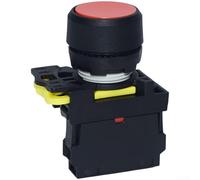 Marchfunny LA115 A1 Interruttore a pulsante Materiale ABS 1NO 1NC Doppio contatto autoresettante per controllo industriale e circuiti di sicurezza (LA115-A1-01/R)