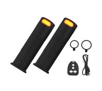Marchfunny Manopole per manubrio di scooter elettrico da 135 mm, con indicatori di direzione a LED, coperture antiscivolo in silicone ABS, compatibili con scooter Xiaomi M365 Pro 1S Pro 2 Mi3, 1 paio