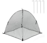 Marchfunny Mini serra di protezione per piante con paletti, trasparente, per esterni, 60 x 60 x 60 cm (A)