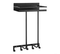 Marchfunny Organizzatore fissato al muro dello scaffale di asciugamano con lo scaffale per stoccaggio del bagno, costruzione resistente alla ruggine del ferro
