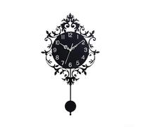 Marchfunny Orologio da parete con funzionamento a batteria, silenzioso, senza ticchettio, per soggiorno, design moderno, facile da vedere l'ora (con pendolo)