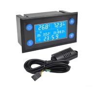 Marchfunny Per acquario, rettile, serra, regolatore digitale di umidità della temperatura con display LCD, doppia modalità di controllo per una gestione precisa del clima