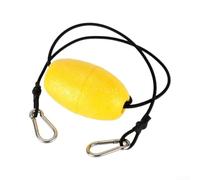Marchfunny Per la linea di lancio dell'ancora della deriva 95cm corda elastica con la boa gialla di EVA e le clip doppie dell'acciaio inossidabile per i kayak
