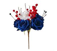 Marchfunny Plastica Rose Berry Steli Per American Independence Day Decor Wedding Celebration Outdoor Party Home Interior Photography Use