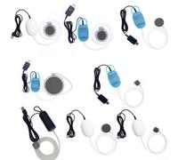 Marchfunny Pompa d'aria USB per acquari di piccole dimensioni, con controllo del flusso d'aria regolabile, prestazioni ultra silenziose, uscita a bolle fini per un'ossigenazione efficiente (D)