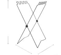 Marchfunny Porta sacchetti della spazzatura portatile pieghevole con robusta struttura in ferro e chiusura sicura per stabilità antivento, adatto per campeggio all'aperto e picnic (nero)