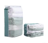 Marchfunny Sacchetti sottovuoto con valvola dell'aria e tenuta a doppio strato per compressione di vestiti e biancheria da letto, realizzati in film composito resistente allo strappo PA+PE (L)