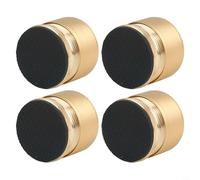 Marchfunny Set di 4 alzate antiscivolo per mobili da letto, altezza regolabile da 2 7 cm a 4 cm, per vari tipi di mobili (oro)