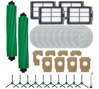 Marchfunny Set di accessori per aspirapolvere robot per Roomba Plus 405 con filtro a spazzola principale, spazzole laterali, sacchetti di raccolta della polvere (B)