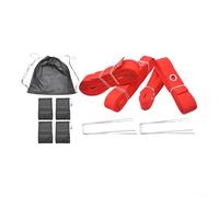 Marchfunny Set di linee di confine per beach volley con spessa fettuccia in nylon, due cinghie da 8 m e due cinghie da 16 m, quattro perni in acciaio e una cinghia per imbracatura (F)