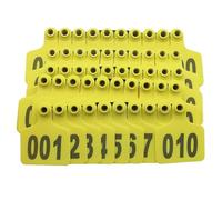 marchi auricolari, 001-100 -901-1000 Adatto for bovini, capre e suini Etichette auricolari 801-900 Giallo/Giallo/1-100