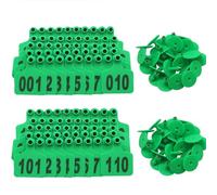 marchi auricolari, 001-100 -901-1000 Adatto for bovini, capre e suini Etichette auricolari 801-900 Giallo/Rosso/801-900(Green,101 200)