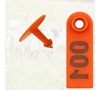 marchi auricolari 100 Pezzi Di Etichette Auricolari Per Bovini Personalizzate, Etichette Auricolari In Plastica Per Bestiame Con Etichette Auricolari Numerate(Orange,Sheep)