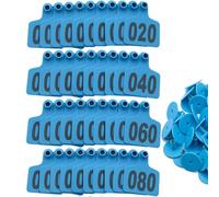 Marchi auricolari di identificazione degli animali in plastica PE | Multicolor 001-1000 100 pezzi Identificazione del bestiame for la gestione dell'azienda agricola(Blue,701-800)