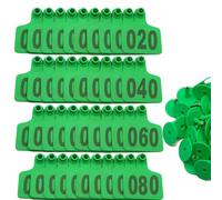 Marchi auricolari di identificazione degli animali in plastica PE | Multicolor 001-1000 100 pezzi Identificazione del bestiame for la gestione dell'azienda agricola(Green,901-1000)