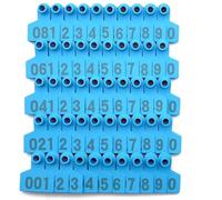 Marchi auricolari for maiali, numerati, for, pecore, mucche, capre, vitelli, bestiame, orecchie T001-100 Rosso/Rosso/201-300(Blue,301 400)