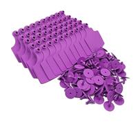 Marchi auricolari in plastica for bovini | Multicolor 105x75 mm 100 pz for Bovini Ovini Capra Maiale Cervo Cane Suino(PURPLE)