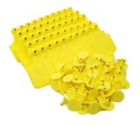 Marchi auricolari in plastica for bovini | Multicolor 105x75 mm 100 pz for Bovini Ovini Capra Maiale Cervo Cane Suino(Yellow)