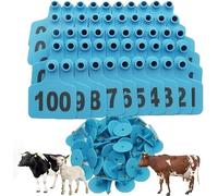 Marchi auricolari in plastica per bestiame, Etichette auricolari for bestiame 1-1000 Confezione da 100 multicolore 60 mm x 75 mm(Blue,501-600)