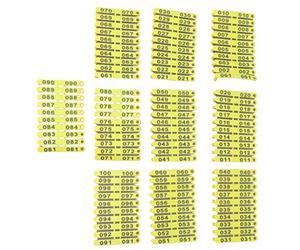 Marchi auricolari numerati 001-100 per ovini e caprini | Tracciabilità completa del gregge, gestione sanitaria e registri genealogici, applicazione rapida e , marcatura pe