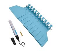 marchi auricolari per bestiame, Etichette identificative for orecchie di bovino monopezzo in TPU multicolore 50-100 pezzi con penna(Blue,100pcs+pen)
