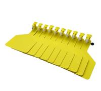marchi auricolari per bestiame, Etichette identificative for orecchie di bovino monopezzo in TPU multicolore 50-100 pezzi con penna(Yellow,100pcs)