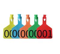 marchi auricolari per bestiame, Marchi auricolari for bovini da allevamento TPU vuoti in un unico pezzo Identificazione Multicolore 50 pezzi 100(Mixed Color,001-050)