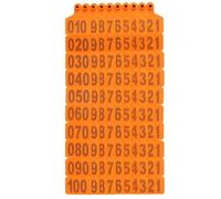 marchi auricolari per bovini, marchio auricolare p 100 pezzi di etichette auricolari for bovini, etichette auricolari in plastica for bestiame(Orange 7.5 * 10cm,301 400)