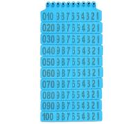 marchi auricolari per bovini, marchio auricolare p 100 pezzi di etichette auricolari for bovini, etichette auricolari in plastica for bestiame(Blue 6 * 7.5cm,001 100)