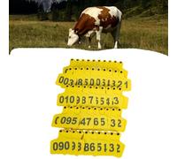marchi auricolari per bovini, marchio auricolare p Etichette auricolari for bovini, numero di etichette auricolari for bestiame di grandi dimensioni(Yellow 7.5 * 10cm,001 100)