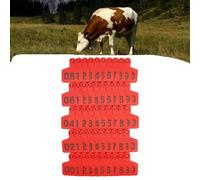 marchi auricolari per bovini, marchio auricolare p Etichette auricolari for bovini, numero di etichette auricolari for bestiame di grandi dimensioni(Red 4 * 5cm,301 400)