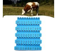 marchi auricolari per bovini, marchio auricolare p Etichette auricolari for bovini, numero di etichette auricolari for bestiame di grandi dimensioni(Blue 4 * 5cm,001 100)