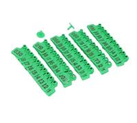 Marchi Auricolari Robusti per Bovini da 100 Pezzi, Marchi Auricolari per Bestiame Facile Gestione degli Animali, Materiale Plastico Sicuro, Prestazioni di Lunga Durata (GREEN)