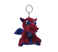 CYPBRANDS Marchi CyP - FC Barcelona, portachiavi, chiavi, ciondolo per zaino, peluche, piccolo drago, blaugrana, prodotto ufficiale