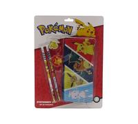 CYPBRANDS Marchi CyP: Pokémon, set di cancelleria, astuccio triplo, matite, gomma, temperamatite, multicolore, prodotto ufficiale