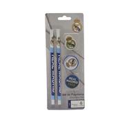 Marchi CyP - Real Madrid, set di cancelleria, scrittura, temperamatite, gomma, matite, colore bianco, prodotto ufficiale