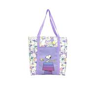 Marchi CyP- Snoopy, Borsa, Borsa in tessuto, Borse a mano, Borsa con tasca, Colore viola, Prodotto ufficiale