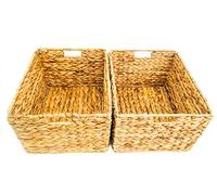 Marchi Innovations - Cestino rettangolare in vimini per riporre oggetti, 2 pezzi