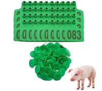 Marchi per bestiame in TPU, Confezione di etichette auricolari for bestiame da 100 misure multiple for bovini, ovini, caprini, suini(Green,201-300)