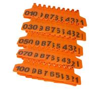 Marchi per bestiame in TPU, Etichette auricolari for bestiame in PE, dimensioni multiple, confezione da 100(Orange,7.5 * 10cm 401-500)