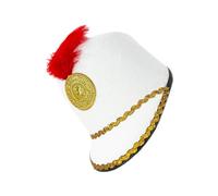 Marching Band Hat - 56 Cm Polyester | Role Play Toy Soldier Hat | Marching Band Costume | Cosplay Apparel For Festival Autumn School Holiday Party Everyday Wear Photo Events Stage Performance