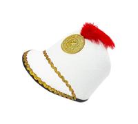 Marching Band Hat - Drum Major Parade Cap Costume, Nutcracker Headwear Festival Carnival Celebration Apparel, Stage Uniform Performance Costume Headpiece Theater Parade Ceremony | School Party