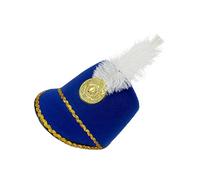 Marching Band Hat - Drum Major Parade Cap Costume, Nutcracker Headwear Festival Carnival Celebration Apparel, Stage Uniform Performance Costume Headpiece Theater Parade Ceremony | School Party