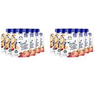 Marchio Amazon - Mama Bear Pouch Puree di mela, Banana, Lampone e Mirtillo Biologiche, Vegetariano, 90g, Confezione da 12