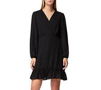 Marchio Amazon - TRUTH & FABLE Vestito Mini A-Line in Chiffon Donna, Nero (Black), 44, Label: M