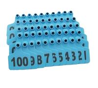 Marchio auricolare Carta d'identità per bestiame 001-100/-/901-1000 Etichetta auricolare numerata(Blue,001-100)