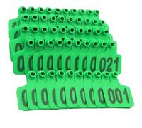 Marchio auricolare Carta d'identità per bestiame 001-100/-/901-1000 Etichetta auricolare numerata(Green,001-100)