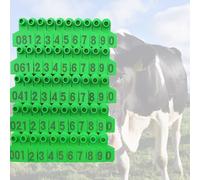Marchio auricolare Carta d'identità per bestiame con numeri Etichette auricolari for l'identificazione del bestiame 001-500 Etichetta auricolare for bestiame(Green 6 * 7.5cm (2.36 * 2.95in),301-400)